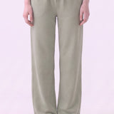 Washed Cotton Long Straight Pants