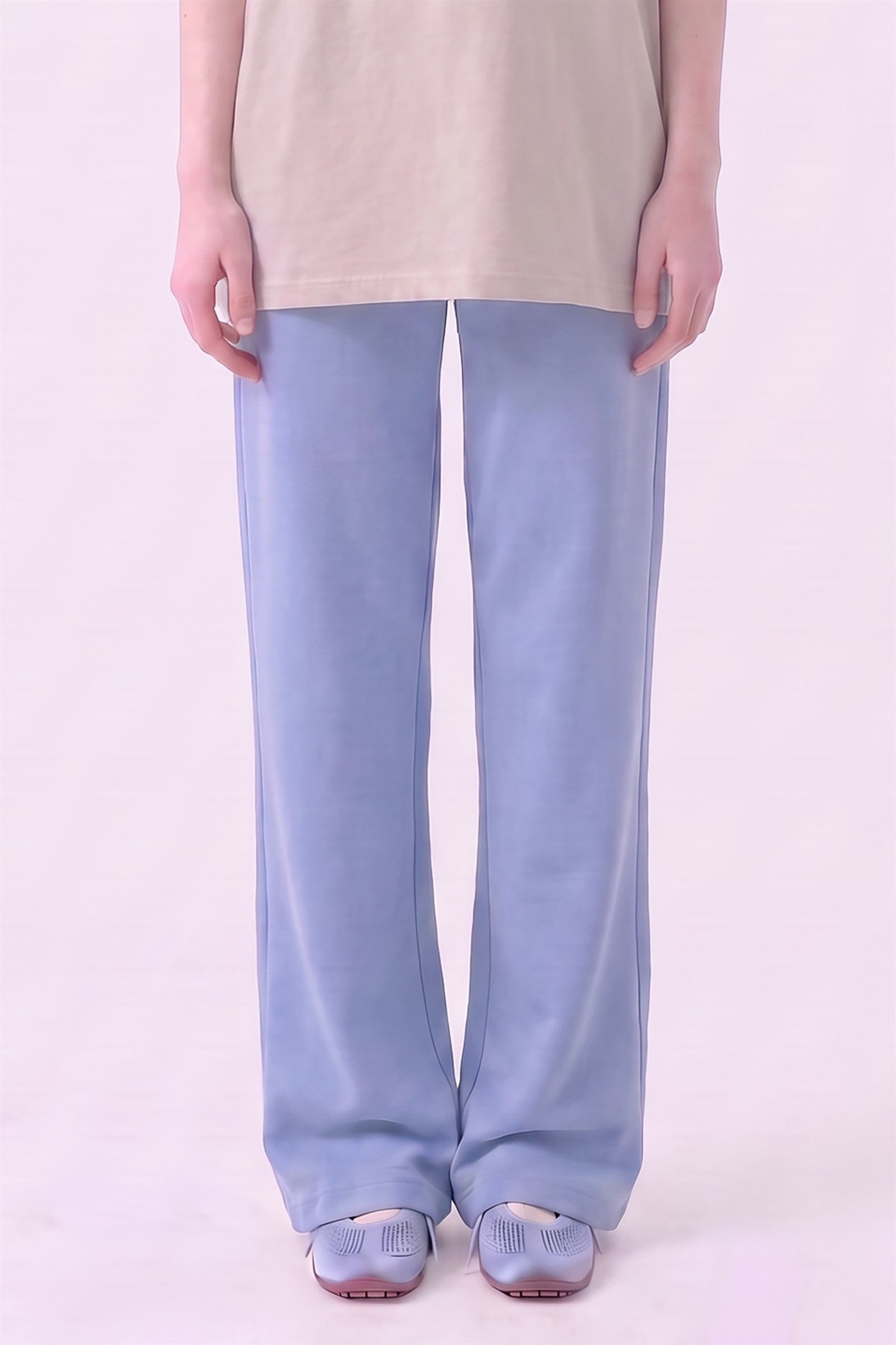 Washed Cotton Long Straight Pants