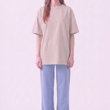 Washed Cotton Long Straight Pants