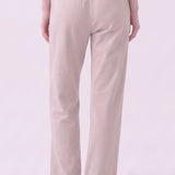 Washed Cotton Long Straight Pants