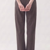 Washed Cotton Long Straight Pants