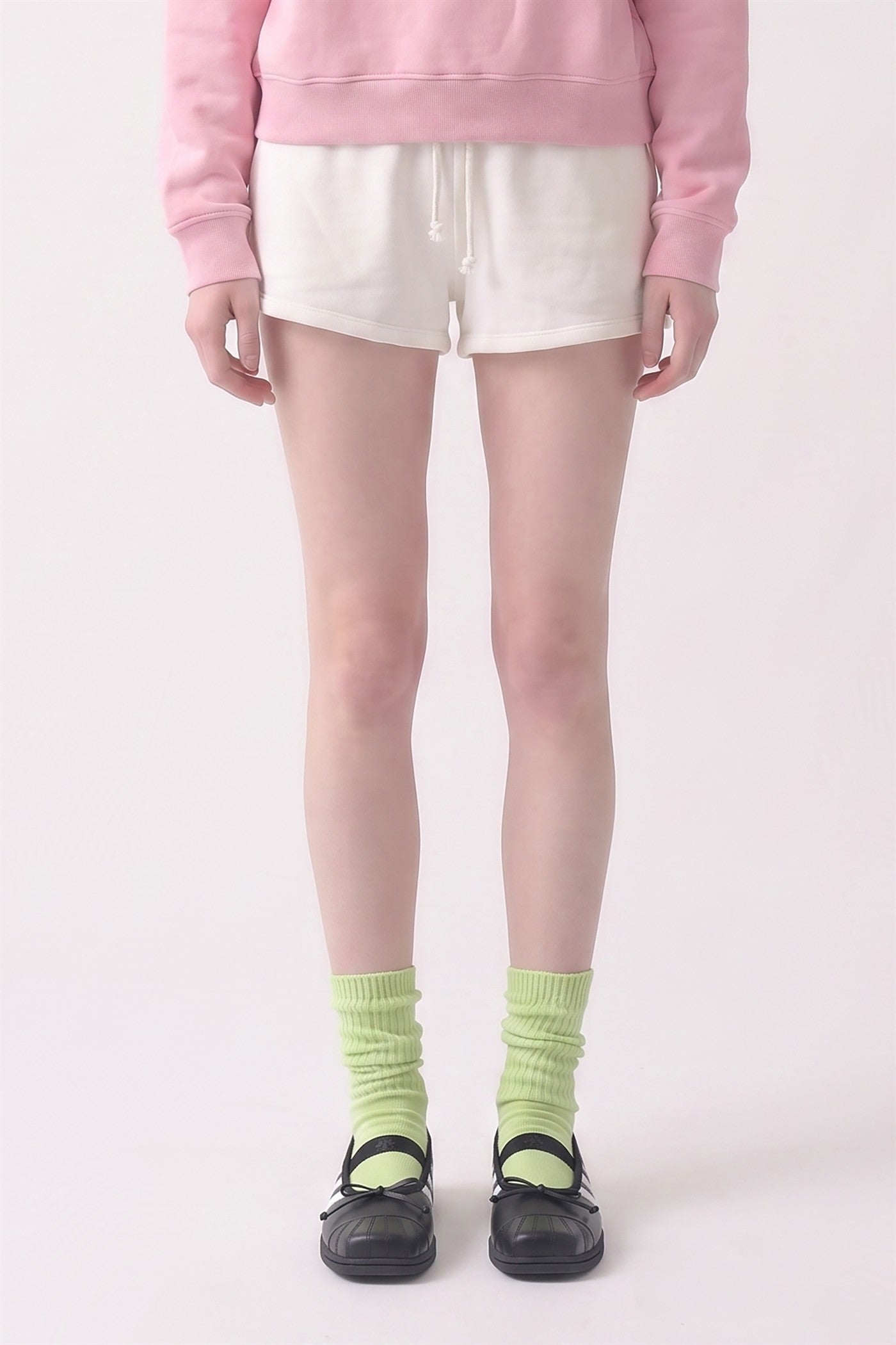 Pre-Shrunk Cotton Terry Drawstring Mini Shorts