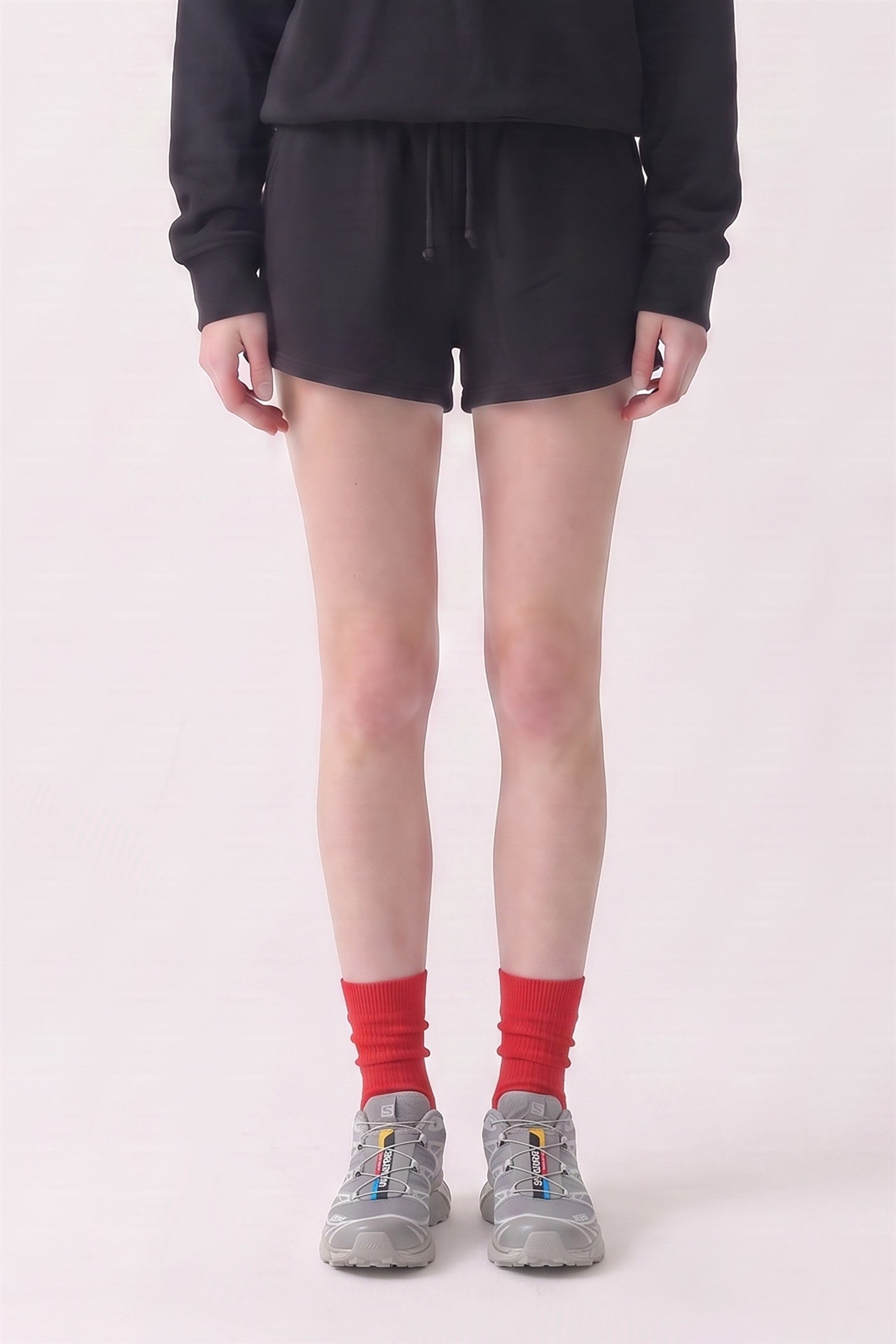 Pre-Shrunk Cotton Terry Drawstring Mini Shorts