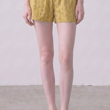 Floral Stripe Lace Trim Cotton Summer Shorts