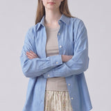 Oxford Breeze Cotton Blend Chambray Button Down Shirt