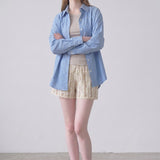 Oxford Breeze Cotton Blend Chambray Button Down Shirt