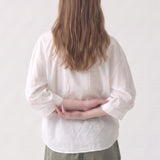 Effortless V-Neck Cotton Poplin Button Down Shirt