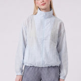 Sheer Lyocell Lightweight Zip Up Windbreaker Jacket