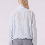 Sheer Lyocell Lightweight Zip Up Windbreaker Jacket