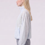 Sheer Lyocell Lightweight Zip Up Windbreaker Jacket
