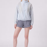 Sheer Lyocell Lightweight Zip Up Windbreaker Jacket