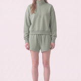 Pre-Shrunk Cotton Terry Core Half Zip Pullover Sweatshirt