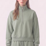 Pre-Shrunk Cotton Terry Core Half Zip Pullover Sweatshirt