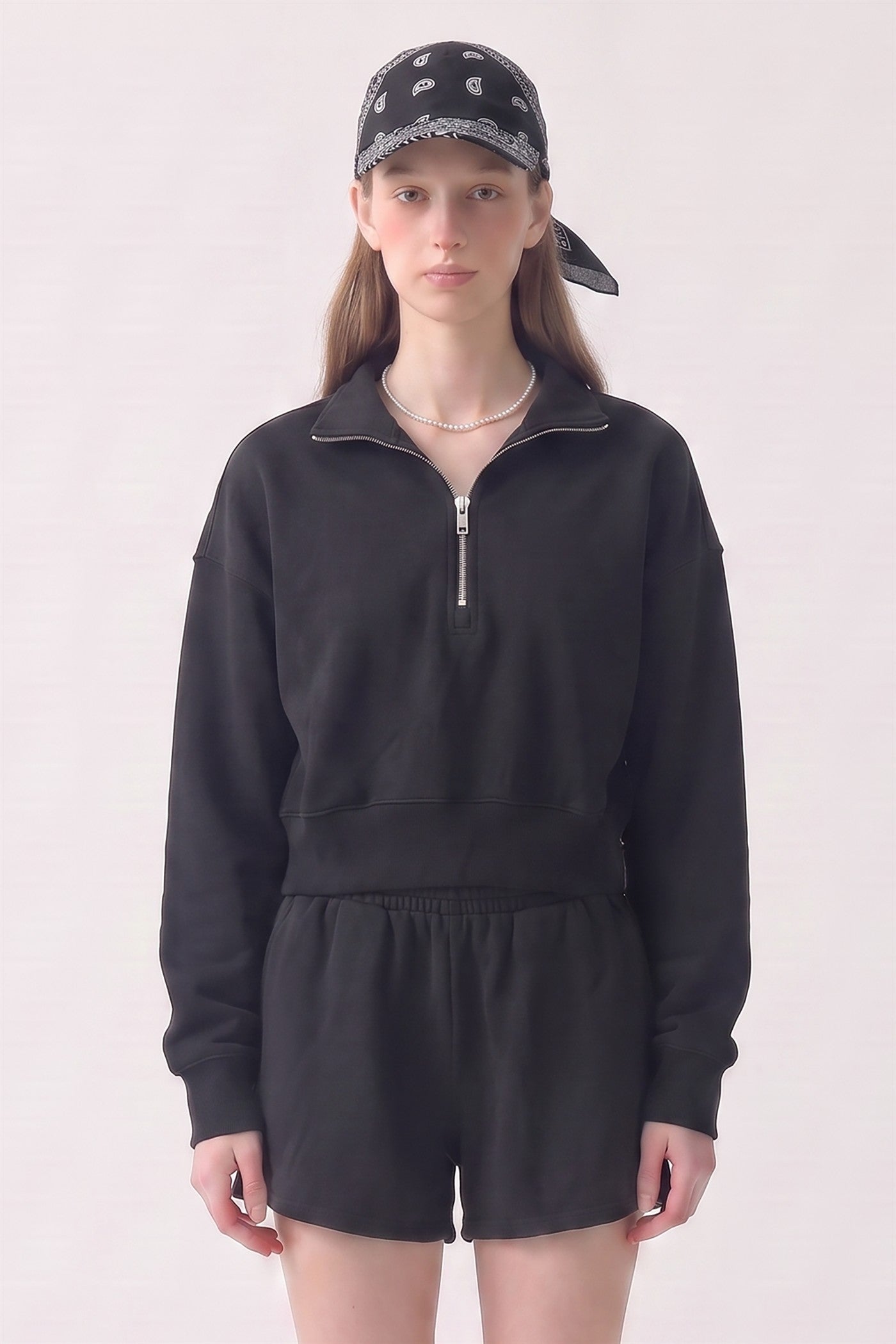 Pre-Shrunk Cotton Terry Core Half Zip Pullover Sweatshirt