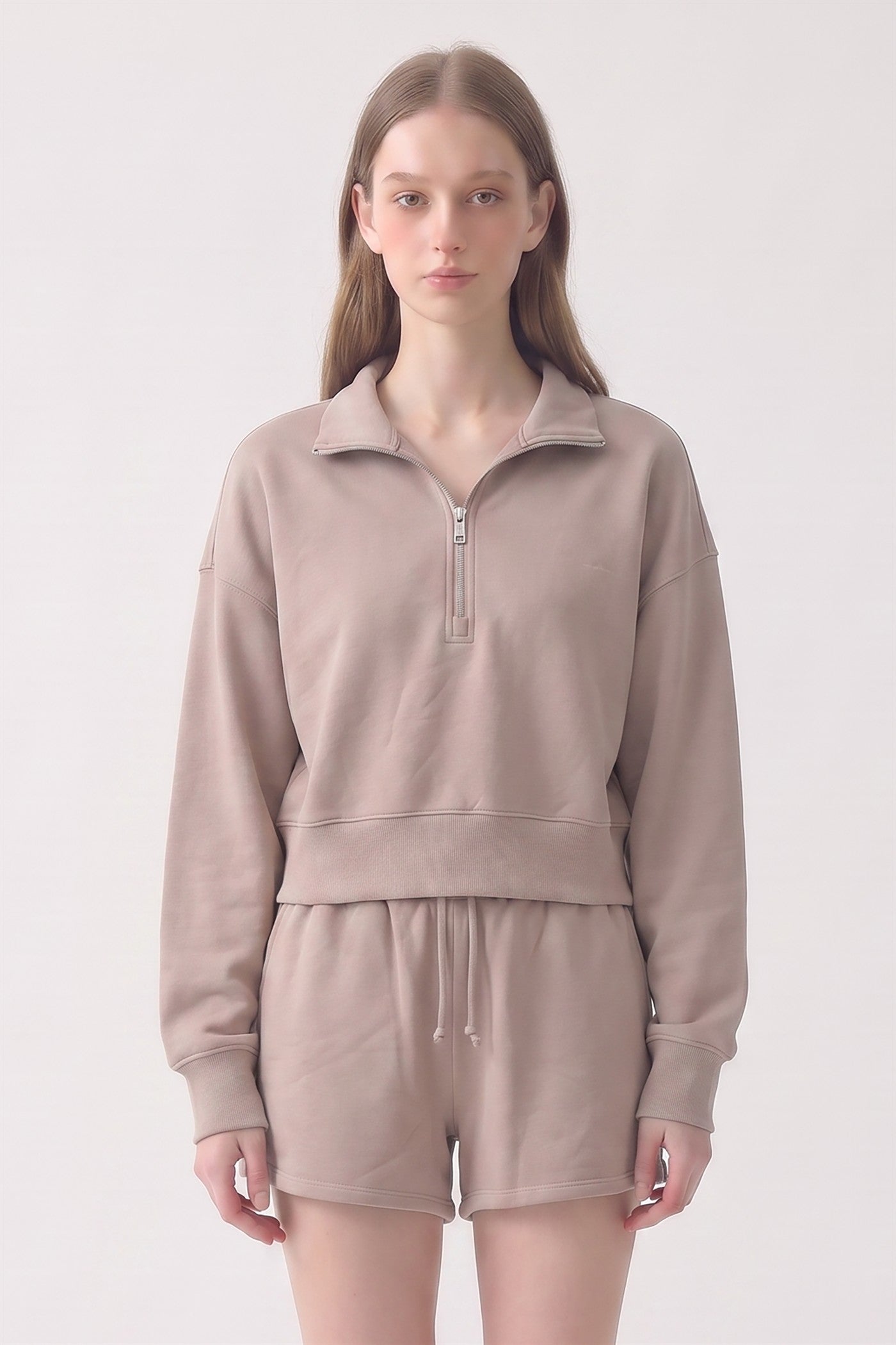 Pre-Shrunk Cotton Terry Core Half Zip Pullover Sweatshirt